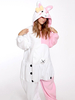Kigurumi Carnaval Adulte unisexe en flanelle rose clair motif lapin original de Carnaval hiver Combinaison Déguisements Halloween