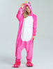 Kigurumi Carnaval Adulte unisexe en flanelle rose de Carnaval hiver Combinaison Déguisements Halloween
