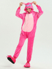 Kigurumi Carnaval Adulte unisexe en flanelle rose de Carnaval hiver Combinaison Déguisements Halloween