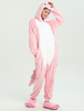 Kigurumi Carnaval Adulte unisexe en flanelle rose de Carnaval hiver Combinaison Déguisements Halloween