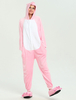 Kigurumi Carnaval Adulte unisexe en flanelle rose de Carnaval hiver Combinaison Déguisements Halloween