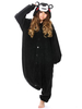 Kigurumi Carnaval animal pyjama Kumamon noir adulte à capuchon flanelle Onesie Sleepwear Déguisements Halloween