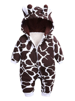 Kigurumi Carnaval Bébé Pyjamas Girafe Rembourré Enfant Cadeaux Noël Coton Vêtements Déguisements Halloween