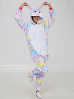 Kigurumi Carnaval Onesie Pyjama Startlet Lapin Flanelle Jumpsuit Kigurumi Carnaval Costume Carnavals Déguisements Halloween