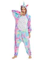 Kigurumi Carnaval Onesie Pyjamas Dorure Licorne Adulte Flanelle Facile Toilette Combinaison Kigurumi Carnaval Costume Carnavals Déguisements Halloween