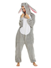 Kigurumi Carnaval Onesie Pyjamas MashiMaro Adulte Gris Flanelle Zipper Jumpsuit Costume Carnavals Kigurumi Carnaval Déguisements Halloween