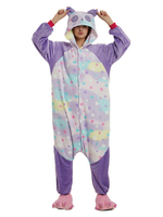 Kigurumi Carnaval Pyjama 2021 Onesie Arc En Ciel Star Panda Adulte En Flanelle Toilette Facile Combinaison Déguisements Halloween
