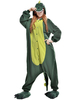 Kigurumi Carnaval pyjama dinosaure Onesie pour adultes Fleece flanelle vert Costume Carnaval animal Déguisements Halloween