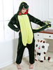 Kigurumi Carnaval pyjama dinosaure Onesie vert flanelle animaux vêtements de nuit pour adultes dos avec fermeture à glissière Déguisements Halloween