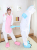 Kigurumi Carnaval Pyjama Licorne rose flanelle unisexe combinaison d