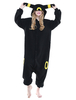 Kigurumi Carnaval Pyjama Noir Umbreon Onesie Adultes Unisexe Flanelle Animal Onesie Costume Carnaval de Nuit Déguisements Halloween