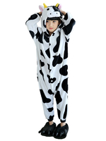 Kigurumi Carnaval pyjama pour enfant de Vache hiver automne en flanelle en flanelle Déguisements Halloween