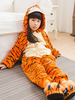 Kigurumi Carnaval pyjama pour enfant hiver automne en flanelle pour enfants en flanelle pour garçon pour fille du Tigre Déguisements Halloween