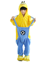 Kigurumi Carnaval pyjama pour enfant hiver automne en flanelle pour enfants en flanelle pour garçon pour fille Minions Déguisements Halloween