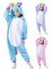 Kigurumi Carnaval Pyjamas 2021 rose Licorne Unicorn Onesie Vêtements de nuit Flannel pour enfant Costume Carnaval Déguisements Halloween