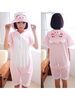 Kigurumi Carnaval Pyjamas Cochon Onesie Soft Rose manches courtes Combinaisons Été Animaux de Nuit pour Adultes Déguisements Halloween