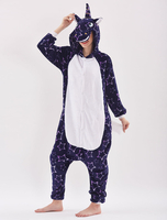 Kigurumi Carnaval Pyjamas Licorne Dreaming Stars Onesie Adultes Unisexe Flanelle Combinaisons Déguisements Halloween