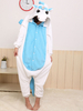Kigurumi Carnaval Pyjamas Licornes 2021 en Flanelle Bicolores Fermeture par Boutons Hiver Vêtements de Nuit Costume Carnaval Cosplay Halloween