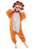 Kigurumi Carnaval Pyjamas Lions Enfants 2021 en Flanelle Bicolores Femeture avec Boutons Hiver Vêtements de Nuit Costume Carnaval Cosplay Halloween