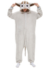 Kigurumi Carnaval Pyjamas Onesie Bande Dessinée Chat Adulte Gris Clair Facile Toilette Kigurumi Carnaval Costume Carnavals Déguisements Halloween