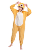 Kigurumi Carnaval Pyjamas Onesie Mickey Mouse Orange Flanelle Facile Toilette Combinaison Kigurumi Carnaval Costume Carnavals Déguisements Halloween