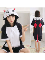 Kigurumi Carnaval Pyjamas Onesie Noir Combinaisons courtes Dété Animal Vêtements De Nuit Pour Adultes Déguisements Halloween