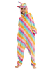 Kigurumi Carnaval Pyjamas Onesie Rainbow Licorne Flanelle Facile Toilette Combinaison Kigurumi Carnaval Costume Carnavals Déguisements Halloween