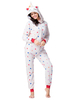Kigurumi Carnaval Pyjamas Onesie Star Licorne Adulte Blanc Flanelle Zipper Jumpsuit Costume Carnavals Kigurumi Carnaval Déguisements Halloween