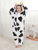 Kigurumi Carnaval Pyjamas pour enfants 2021 vache unisexe hiver noir Onesie Déguisements Halloween