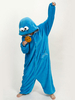 Kigurumi Carnaval Pyjamas Sesame Street Onesie Pour Enfant Polaire Flanelle Bleu Costume Carnaval Déguisements Halloween