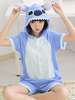 Kigurumi Carnaval Pyjamas Stitch Onesie Bleu Combinaisons courtes Dété Animal Vêtements De Nuit Pour Adultes Déguisements Halloween