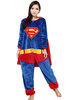 Kigurumi Carnaval pyjamas super-héros Superman Onesie flanelle Womens Cosplay Costume Carnaval Déguisements Halloween