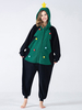 Kigurumi Combinaison Pyjamas Noël Adulte Vert Polyester Déguisement Enfant Costumes