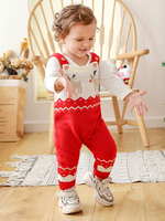 Kigurumi Pyjamas Bébé Cadeaux Noël Combinaison Rouge Blanche En Maille Enfant Déguisements Halloween