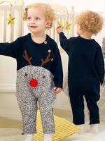 Kigurumi Pyjamas Cadeaux Noël Tricot Porter Enfant Coton Tricoté Combinaison Déguisements Halloween