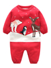 Kigurumi Pyjamas Combinaison Rouge Enfant Cadeaux Noël bébé Déguisements Halloween