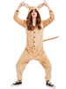 Kigurumi Pyjamas Kangourou Adultes Unisexe Flanelle Hiver Vêtements De Nuit Costume Carnaval Cosplay Halloween