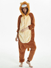Kigurumi Pyjamas Lions 2022 en Flanelle en Fausse Fourrure Synthétique Bicolores Fermeture avec Boutons Hiver Costume Carnaval Cosplay Halloween