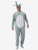 Kigurumi pyjamas Onesie dessin animé adulte gris clair Polyester chapeau combinaison Kigurumi Costumes