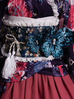 Kimono Lolita Accessoires Vert Clair Nœuds Imprimé Fleuri Polyester Divers