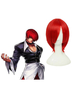 King Of Fighters 97 Iori Yagami 40cm Rouge Anime Cosplay Perruque Déguisements Halloween