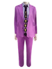 Laventure Bizarre de JoJo Yoshikage Kira Costume de Cosplay Costumes violets Ensemble de 3 pièces en polyester