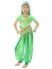 La danse du ventre Costume enfants lumière en mousseline de soie verte Déguisements Halloween