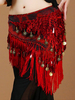 La danse du ventre Costume Rose rouge Polyester Bollywood danse Hip foulard pour les femmes Déguisements Halloween