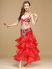 La danse du ventre hanche Costume rouge chaîne Fringe Bollywood Dance Jeweled Sash Déguisements Halloween