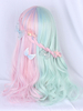 La fibre de bloc de couleur vert menthe de perruques douces de Lolita fleurit les accessoires de Lolita