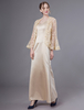 La mère des tenues de mariée robes veste Cover Ups robe de soirée de mariage en dentelle de satin champagne