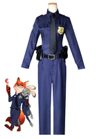 Lambs Nick Wilde Fox de Police Déguisements Halloween Cosplay Costume Déguisements Halloween