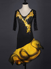 Latin Dance Costumes Costumes de danse deux Tone Organza perles volants robe féminine Déguisements Halloween
