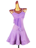 Latin Dance Robes Robe Lavande Lycra Spandex femmes latino-Danseur Costume